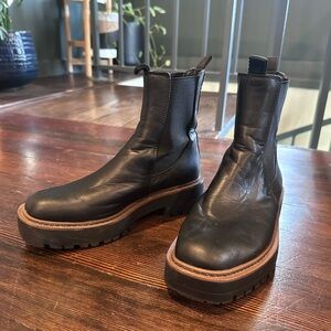 Sam Edelman Black Leather Laguna Chelsea Boots